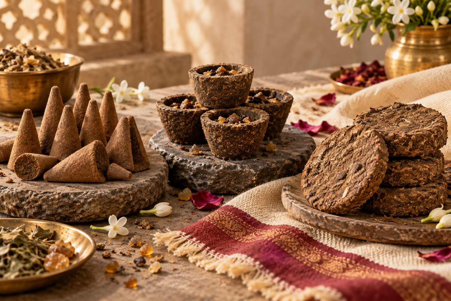 Natural dhoop cones